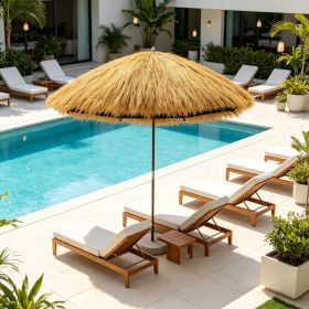 Waterproof Artificial Thatch Roof Roll (1.3 x 3.9 ft) for Bar & Tropical Dcor(Only artificial thatched roof roll)