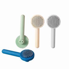 Pet comb Hair removal brush Cat grooming tool (Color: gray)