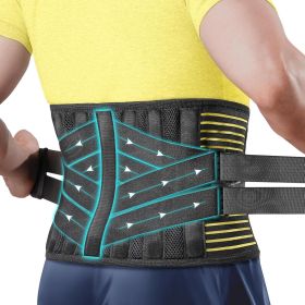 Back Brace for Men Women Lower Back Pain with 7 Bionic Metal Stays, Strong Support for Sciatica, Herniated Disc (Style: Medium (33"- 39"))