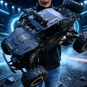 2026 SILVER RC 1:12 4WD Large Remote Control Cars Off-road Rock Crawler Monster Truck with 2 Battery ,Kids Toys Gifts (Color: Black)